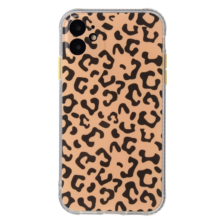 For iPhone 11 Leopard Print Shockproof TPU + Acrylic Protective Case with Detachable Buttons