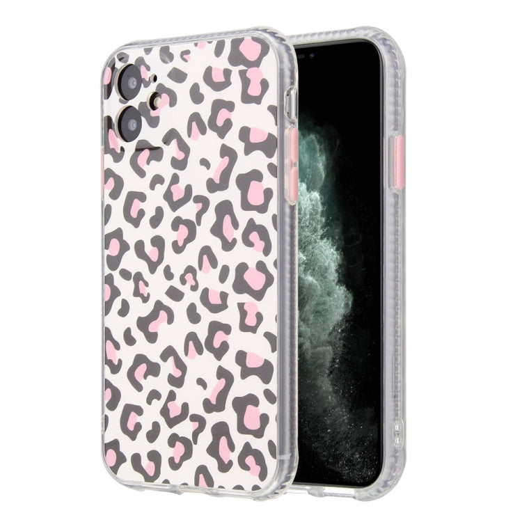 For iPhone 11 Leopard Print Shockproof TPU + Acrylic Protective Case with Detachable Buttons