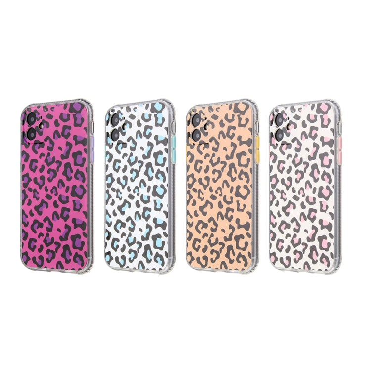 For iPhone 11 Leopard Print Shockproof TPU + Acrylic Protective Case with Detachable Buttons
