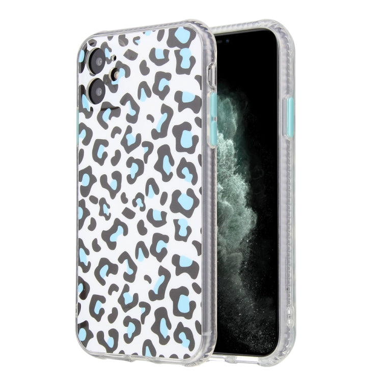 For iPhone 11 Leopard Print Shockproof TPU + Acrylic Protective Case with Detachable Buttons