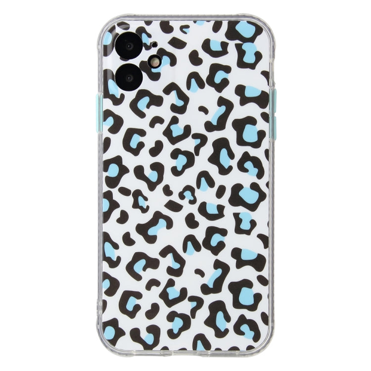 For iPhone 11 Leopard Print Shockproof TPU + Acrylic Protective Case with Detachable Buttons