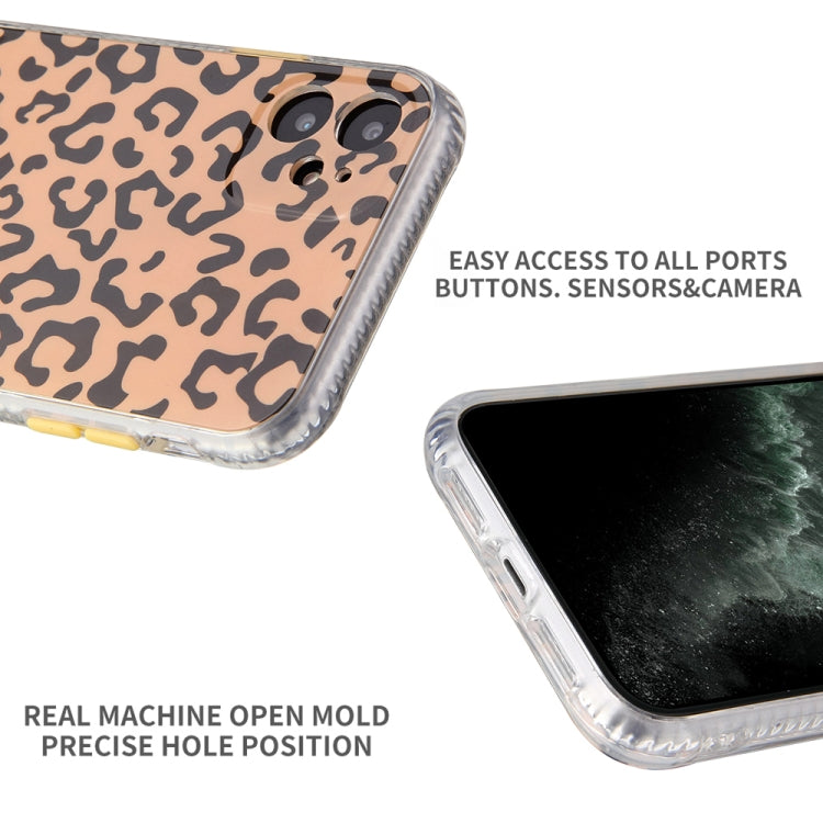 For iPhone 11 Pro Leopard Print Shockproof TPU + Acrylic Protective Case with Detachable Buttons