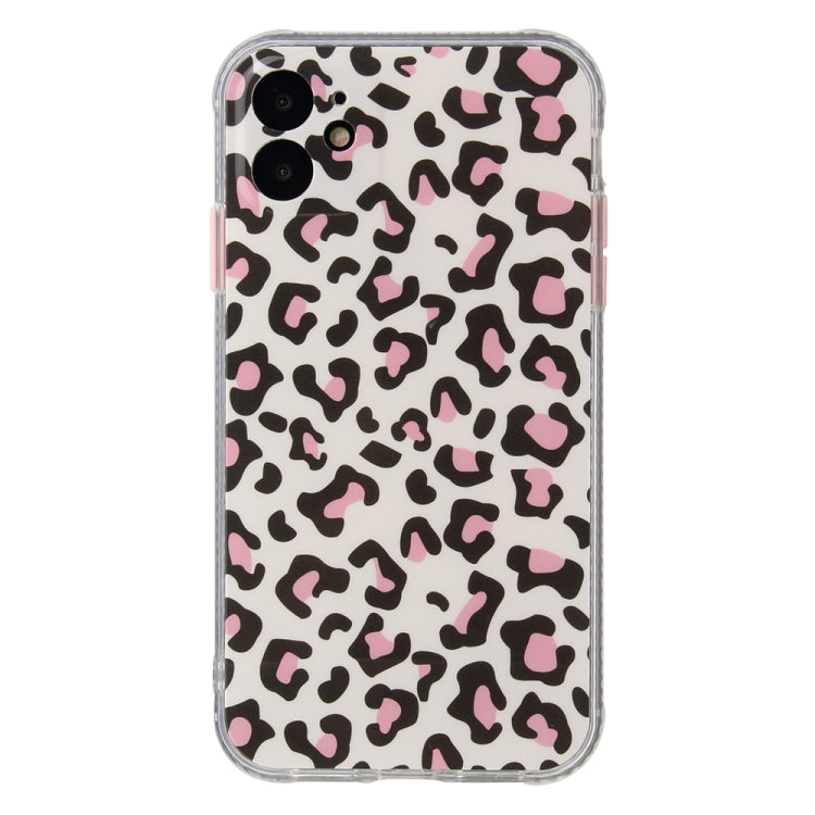 For iPhone 11 Pro Max Leopard Print Shockproof TPU + Acrylic Protective Case with Detachable Buttons