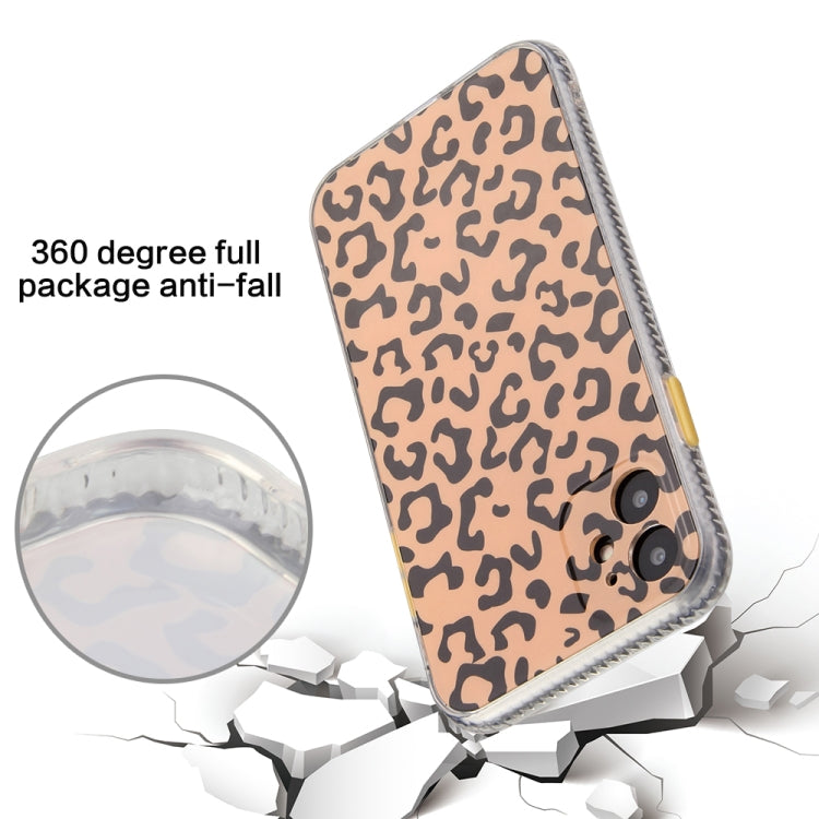 For iPhone 11 Pro Max Leopard Print Shockproof TPU + Acrylic Protective Case with Detachable Buttons