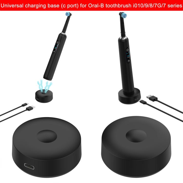 For Oral-B iO Series 10 / 9 / 8 / 7 xDfind Type-C / USB-C Interface Electric Toothbrush Charging Cable, Length: 1m - Black