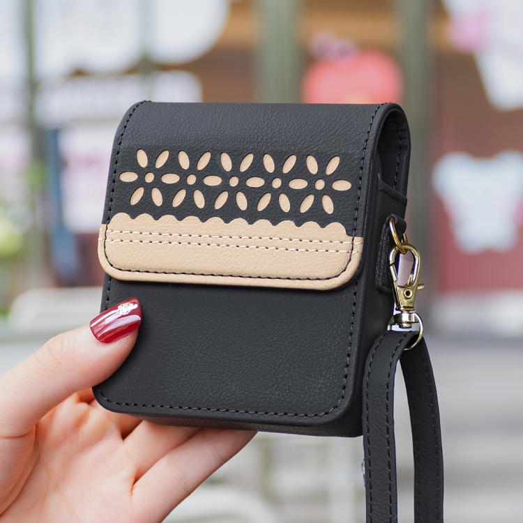BFB13 BINFEN Color Flowers Crossbody Flip Phone Leather Bag