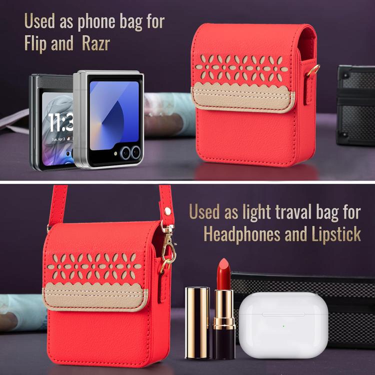 BFB13 BINFEN Color Flowers Crossbody Flip Phone Leather Bag