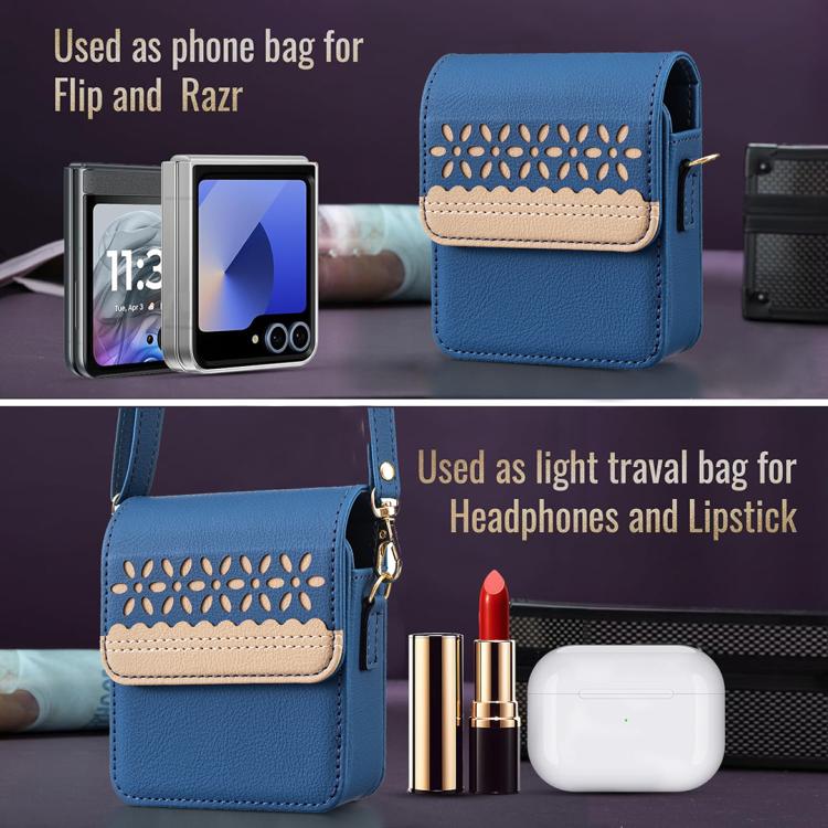 BFB13 BINFEN Color Flowers Crossbody Flip Phone Leather Bag