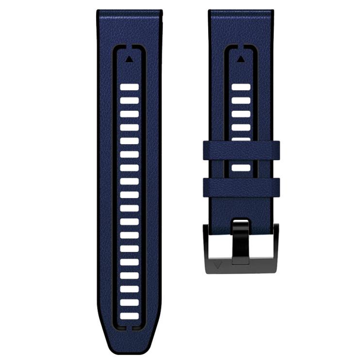 For Garmin 22mm xDfind Leather Skin Silicone Quick Release Watch Band