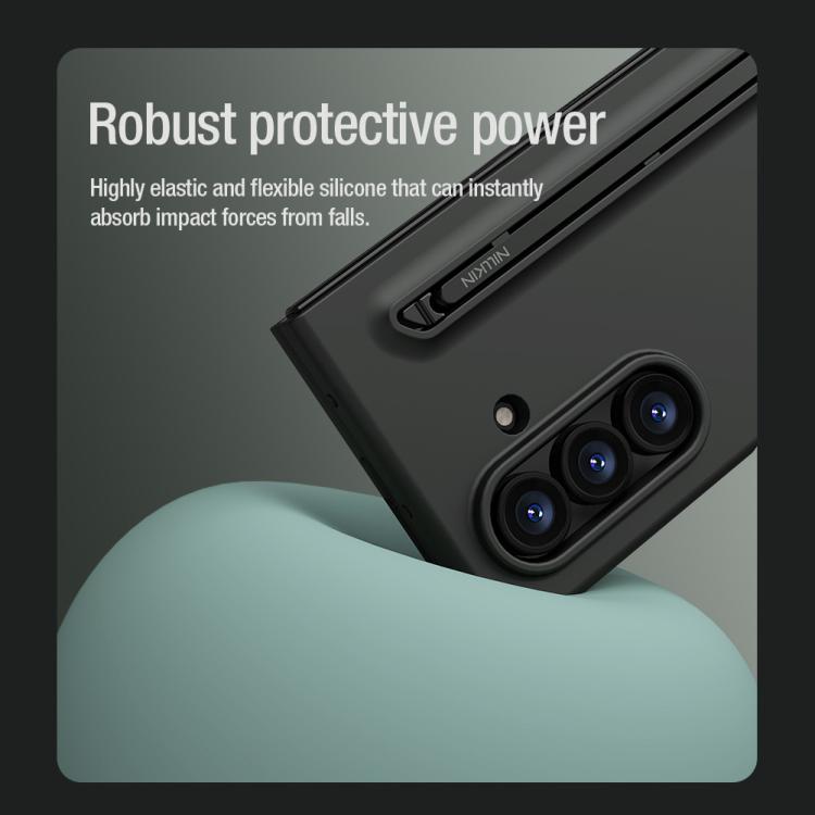 For Samsung Galaxy Z Fold7 5G NILLKIN Fold Liquid Silicone PC Phone Case with Stylus