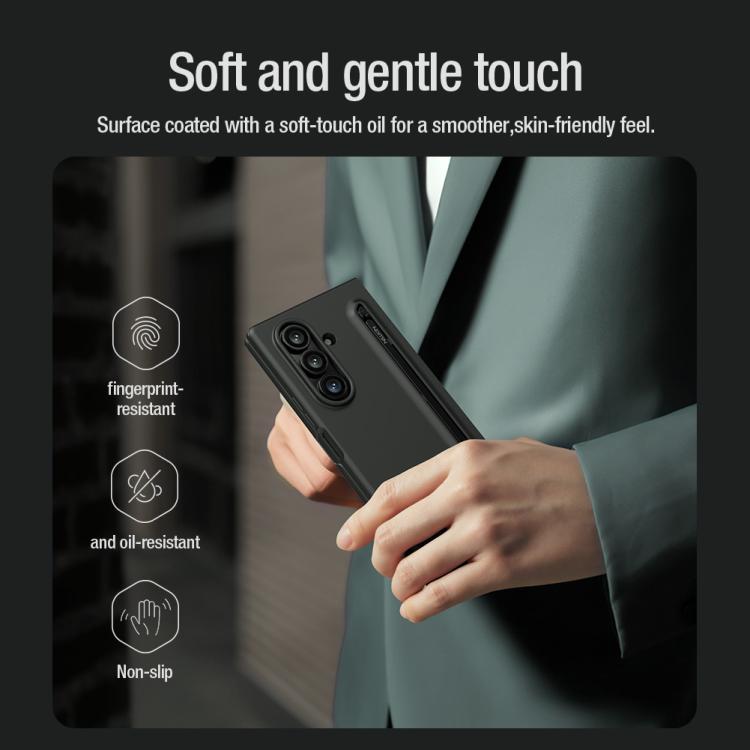 For Samsung Galaxy Z Fold7 5G NILLKIN Fold Liquid Silicone PC Phone Case with Stylus