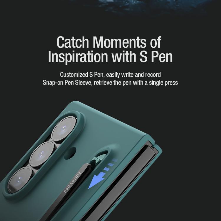 For Samsung Galaxy Z Fold7 5G NILLKIN Fold Liquid Silicone PC Phone Case with Stylus