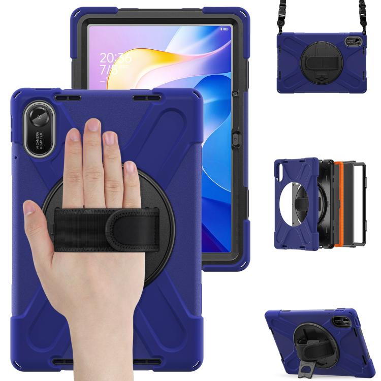 For Xiaomi Redmi Pad 2 11 2025 Rotatable Holder Silicone Hybrid PC Tablet Case with Shoulder Strap