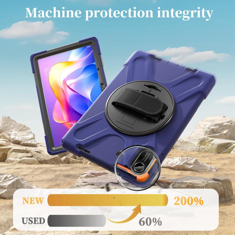 For Xiaomi Redmi Pad 2 11 2025 Rotatable Holder Silicone Hybrid PC Tablet Case with Shoulder Strap