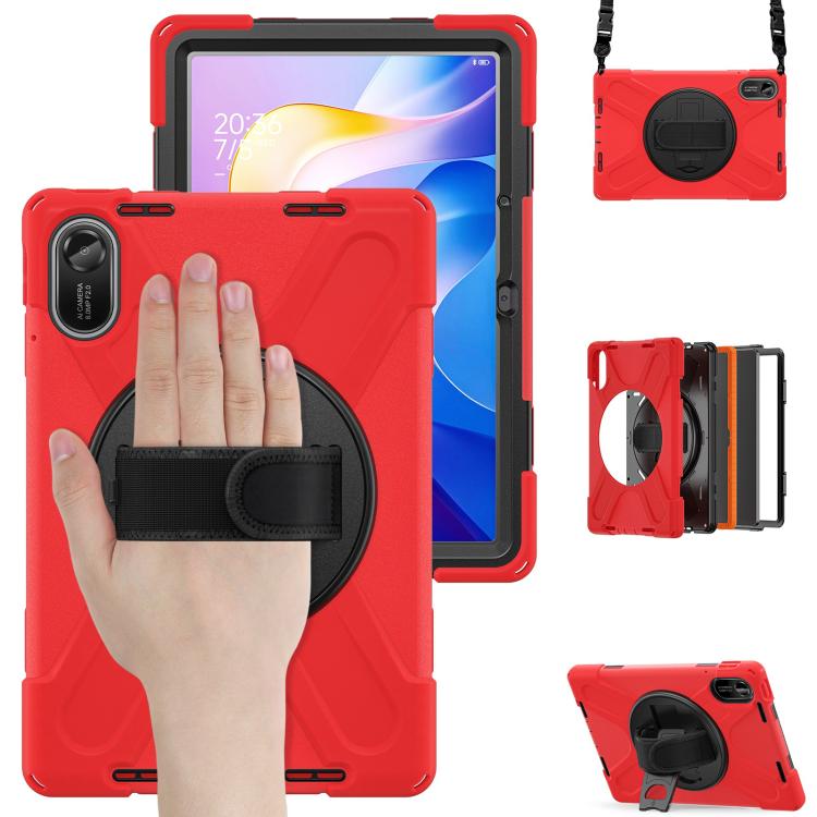 For Xiaomi Redmi Pad 2 11 2025 Rotatable Holder Silicone Hybrid PC Tablet Case with Shoulder Strap
