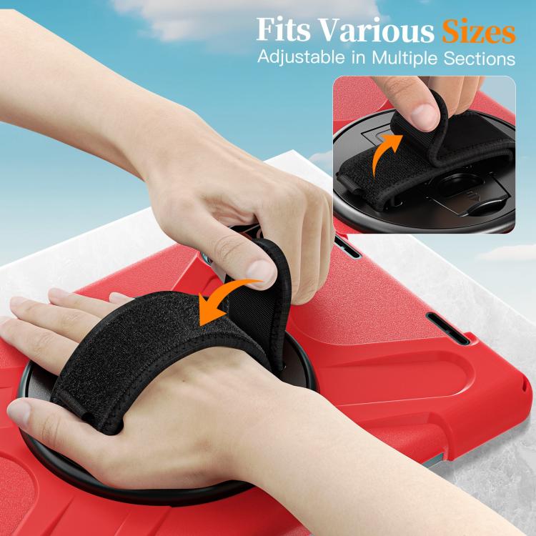 For Xiaomi Redmi Pad 2 11 2025 Rotatable Holder Silicone Hybrid PC Tablet Case with Shoulder Strap