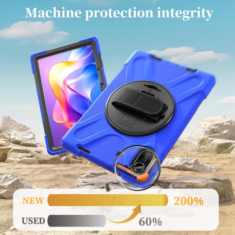For Xiaomi Redmi Pad 2 11 2025 Rotatable Holder Silicone Hybrid PC Tablet Case with Shoulder Strap