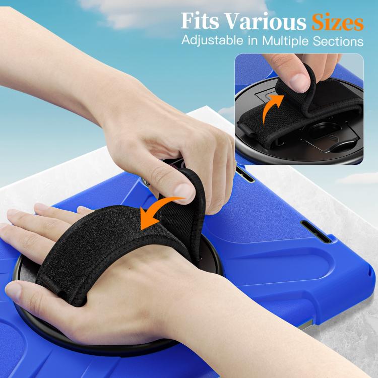 For Xiaomi Redmi Pad 2 11 2025 Rotatable Holder Silicone Hybrid PC Tablet Case with Shoulder Strap