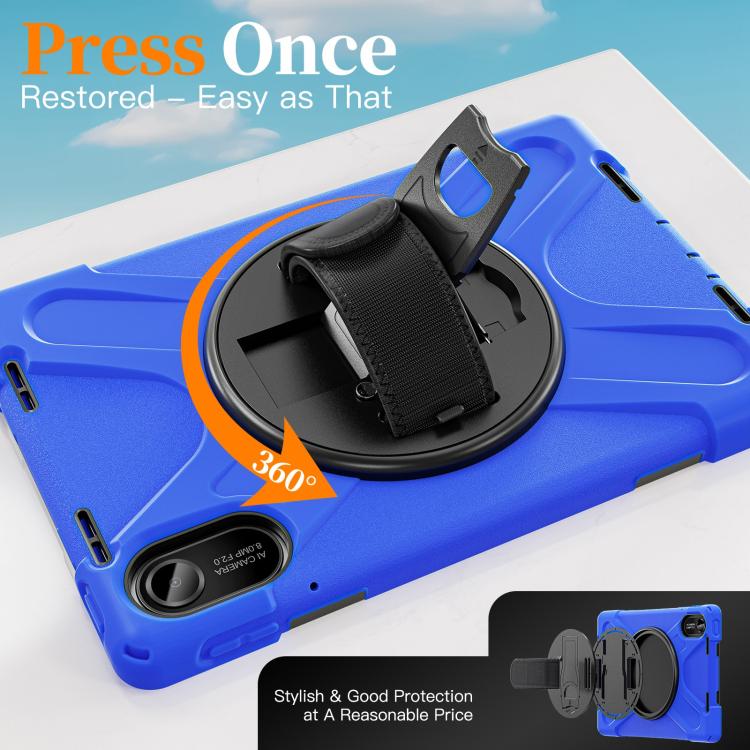 For Xiaomi Redmi Pad 2 11 2025 Rotatable Holder Silicone Hybrid PC Tablet Case with Shoulder Strap