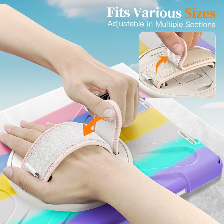 For Xiaomi Redmi Pad 2 11 2025 Rotatable Holder Silicone Hybrid PC Tablet Case with Shoulder Strap