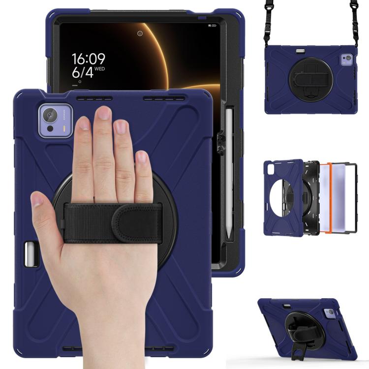 For Xiaomi Pad 7 Ultra Rotatable Holder Silicone Hybrid PC Tablet Case with Shoulder Strap