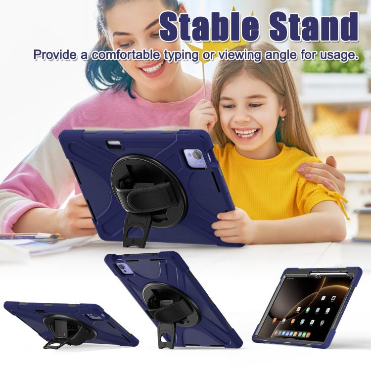 For Xiaomi Pad 7 Ultra Rotatable Holder Silicone Hybrid PC Tablet Case with Shoulder Strap