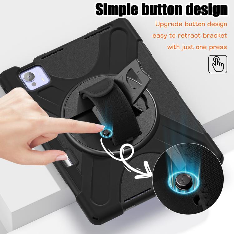 For Xiaomi Pad 7 Ultra Rotatable Holder Silicone Hybrid PC Tablet Case with Shoulder Strap