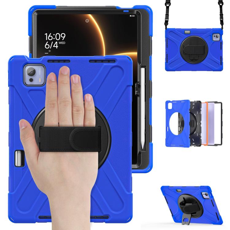 For Xiaomi Pad 7 Ultra Rotatable Holder Silicone Hybrid PC Tablet Case with Shoulder Strap