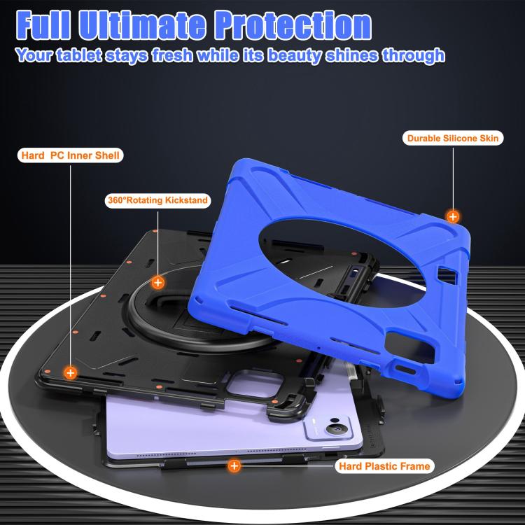 For Xiaomi Pad 7 Ultra Rotatable Holder Silicone Hybrid PC Tablet Case with Shoulder Strap