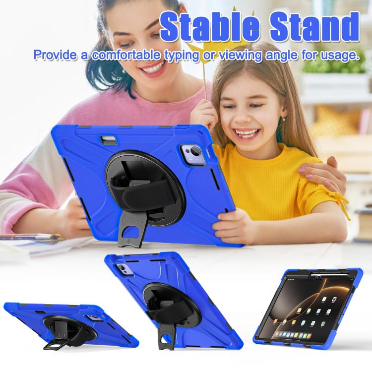 For Xiaomi Pad 7 Ultra Rotatable Holder Silicone Hybrid PC Tablet Case with Shoulder Strap