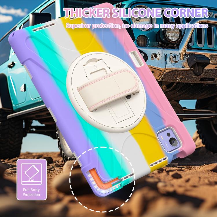 For Xiaomi Pad 7 Ultra Rotatable Holder Silicone Hybrid PC Tablet Case with Shoulder Strap