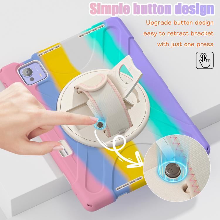 For Xiaomi Pad 7 Ultra Rotatable Holder Silicone Hybrid PC Tablet Case with Shoulder Strap