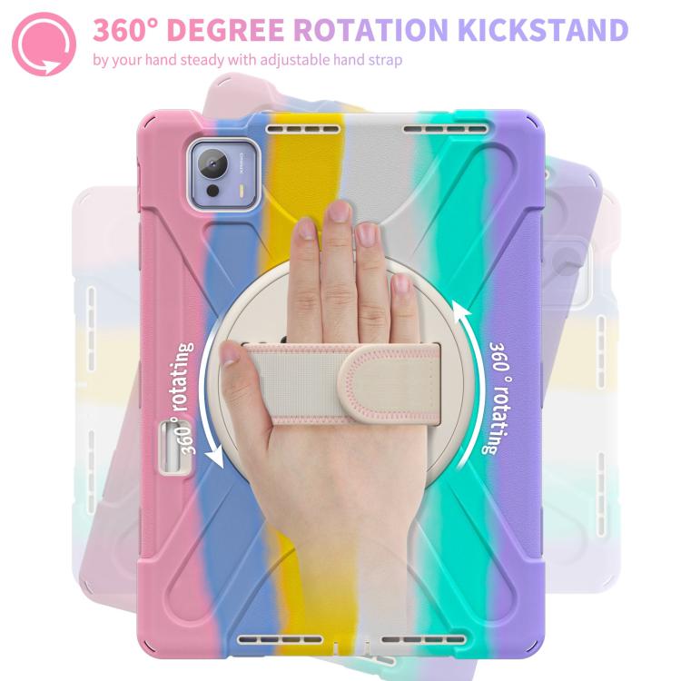 For Xiaomi Pad 7 Ultra Rotatable Holder Silicone Hybrid PC Tablet Case with Shoulder Strap