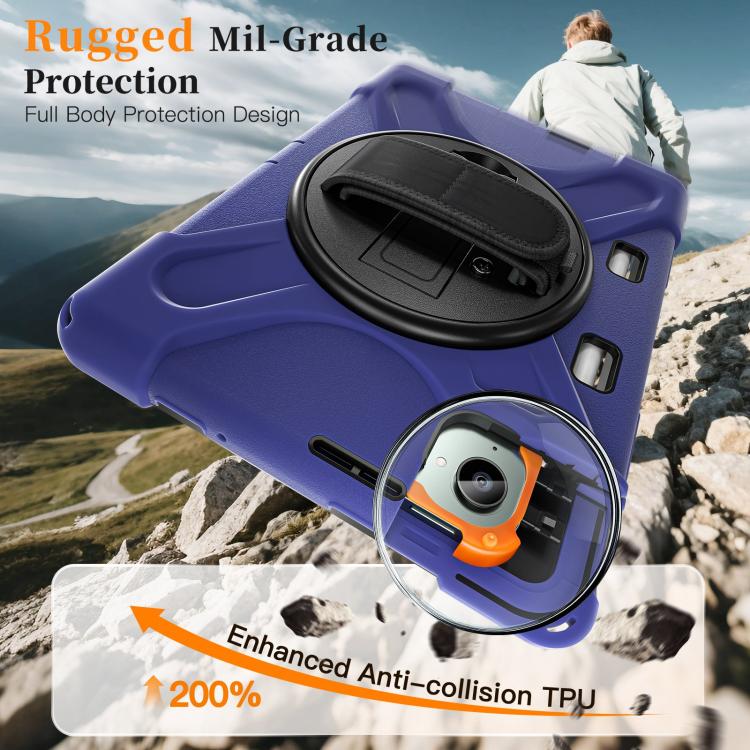 For Xiaomi Redmi K Pad 8.8 Rotatable Holder Silicone Hybrid PC Tablet Case with Shoulder Strap