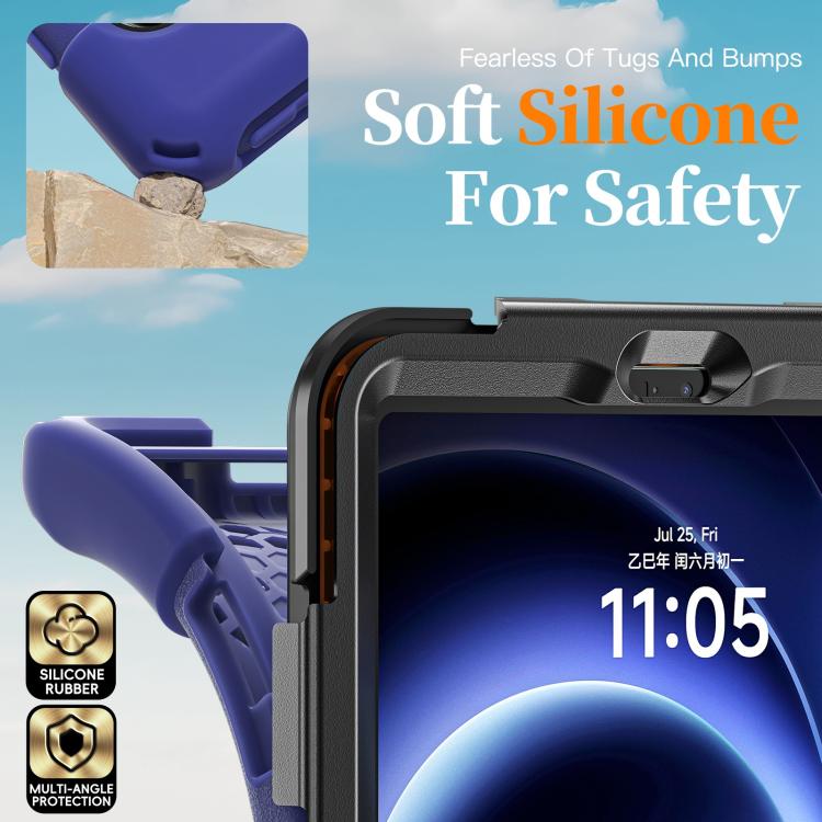 For Xiaomi Redmi K Pad 8.8 Rotatable Holder Silicone Hybrid PC Tablet Case with Shoulder Strap