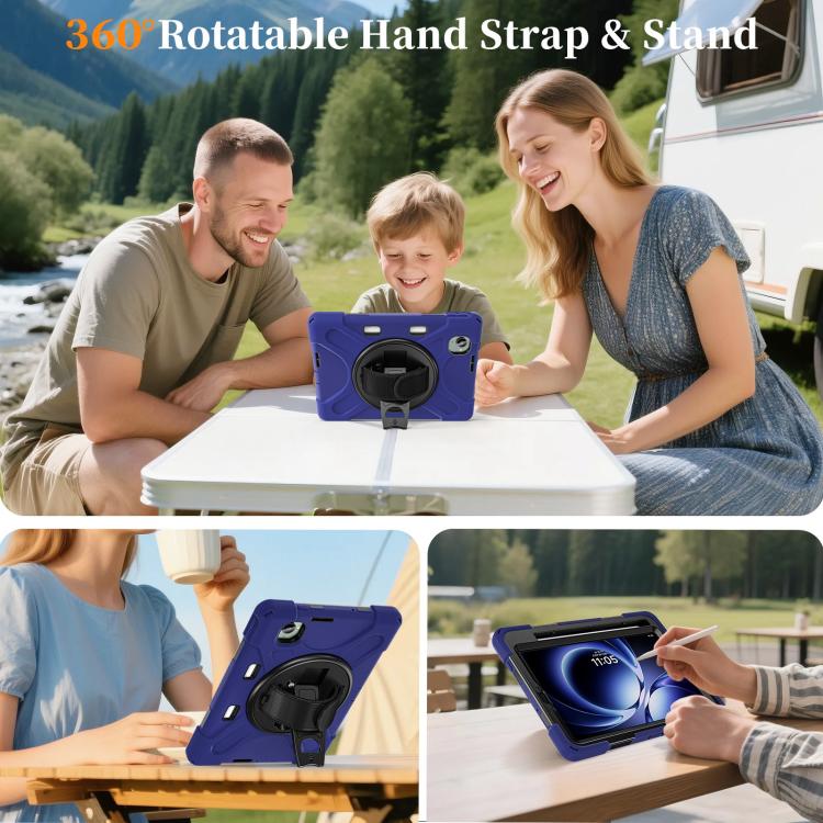 For Xiaomi Redmi K Pad 8.8 Rotatable Holder Silicone Hybrid PC Tablet Case with Shoulder Strap