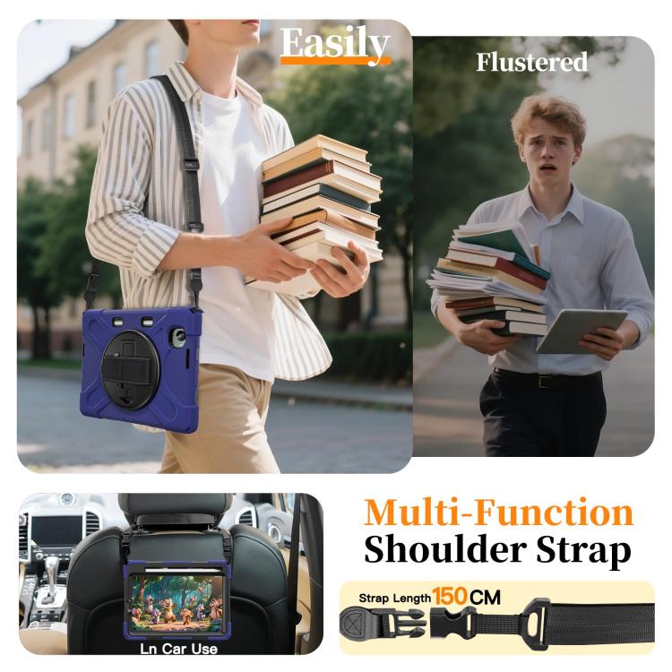 For Xiaomi Redmi K Pad 8.8 Rotatable Holder Silicone Hybrid PC Tablet Case with Shoulder Strap