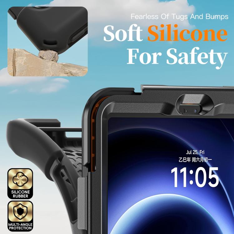 For Xiaomi Redmi K Pad 8.8 Rotatable Holder Silicone Hybrid PC Tablet Case with Shoulder Strap