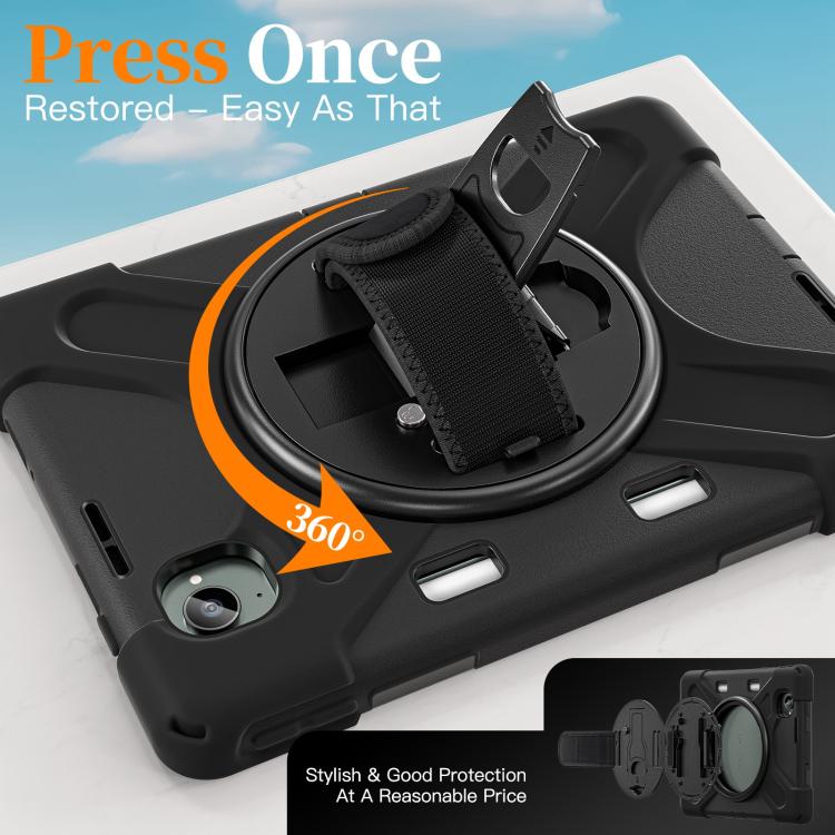 For Xiaomi Redmi K Pad 8.8 Rotatable Holder Silicone Hybrid PC Tablet Case with Shoulder Strap