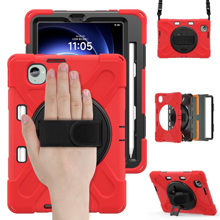 For Xiaomi Redmi K Pad 8.8 Rotatable Holder Silicone Hybrid PC Tablet Case with Shoulder Strap
