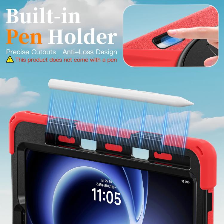 For Xiaomi Redmi K Pad 8.8 Rotatable Holder Silicone Hybrid PC Tablet Case with Shoulder Strap