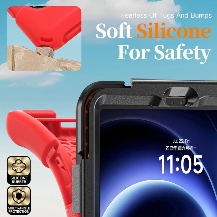 For Xiaomi Redmi K Pad 8.8 Rotatable Holder Silicone Hybrid PC Tablet Case with Shoulder Strap