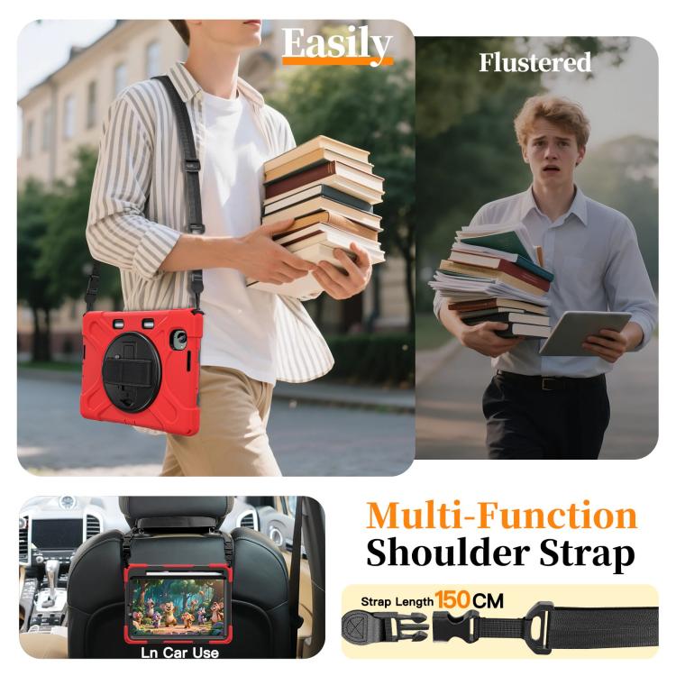 For Xiaomi Redmi K Pad 8.8 Rotatable Holder Silicone Hybrid PC Tablet Case with Shoulder Strap