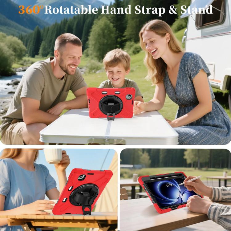 For Xiaomi Redmi K Pad 8.8 Rotatable Holder Silicone Hybrid PC Tablet Case with Shoulder Strap