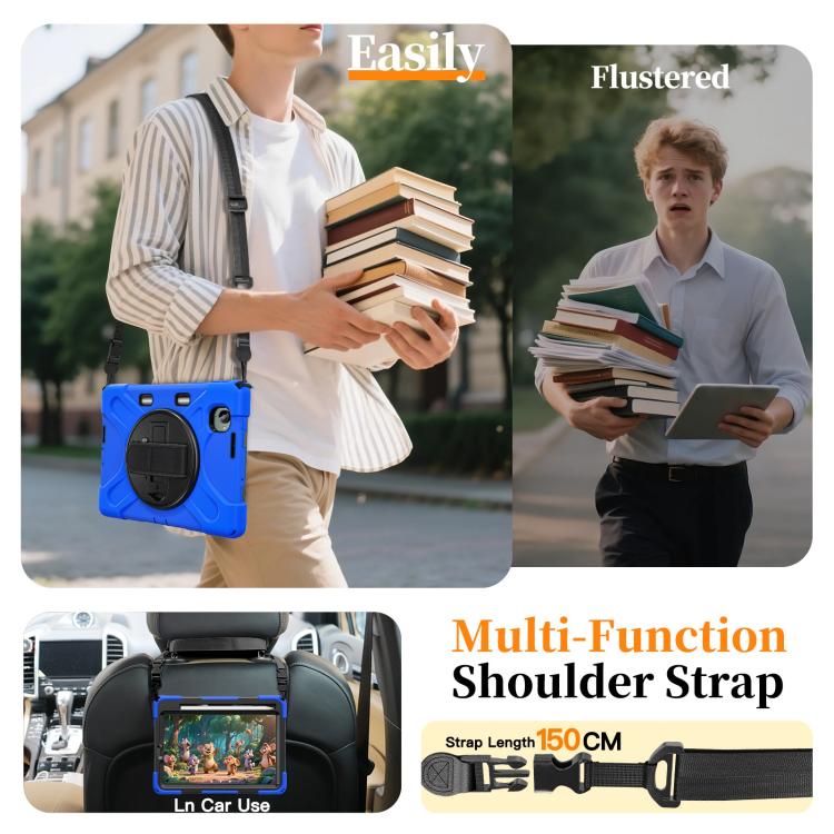 For Xiaomi Redmi K Pad 8.8 Rotatable Holder Silicone Hybrid PC Tablet Case with Shoulder Strap