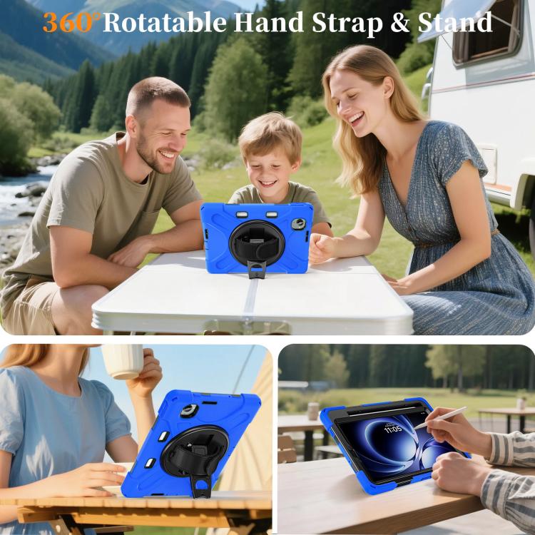 For Xiaomi Redmi K Pad 8.8 Rotatable Holder Silicone Hybrid PC Tablet Case with Shoulder Strap