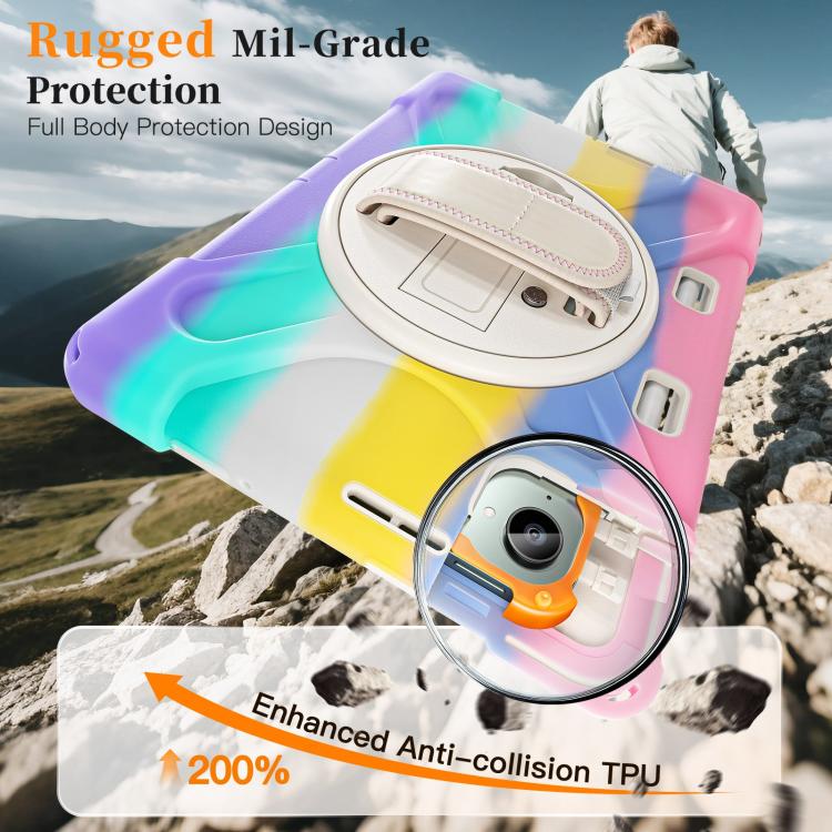 For Xiaomi Redmi K Pad 8.8 Rotatable Holder Silicone Hybrid PC Tablet Case with Shoulder Strap