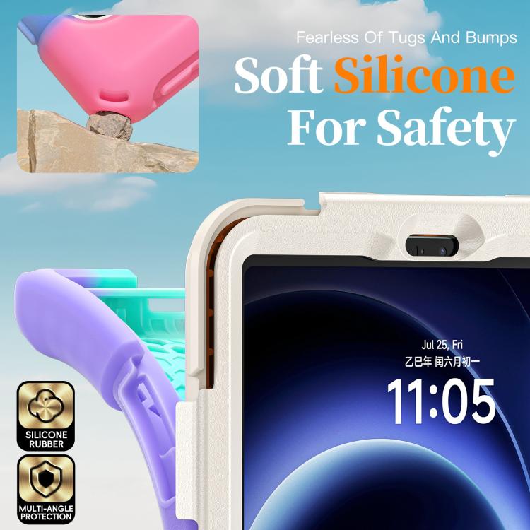 For Xiaomi Redmi K Pad 8.8 Rotatable Holder Silicone Hybrid PC Tablet Case with Shoulder Strap