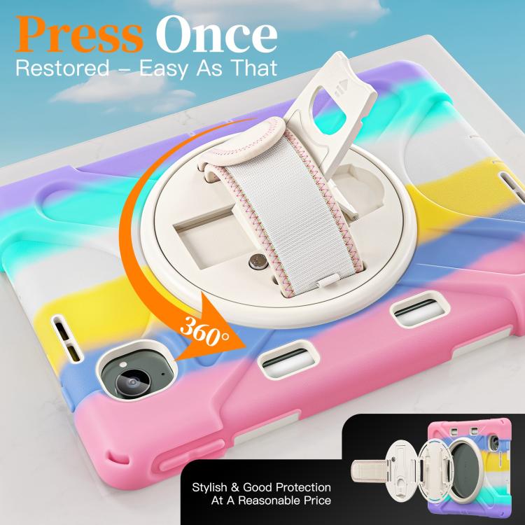For Xiaomi Redmi K Pad 8.8 Rotatable Holder Silicone Hybrid PC Tablet Case with Shoulder Strap