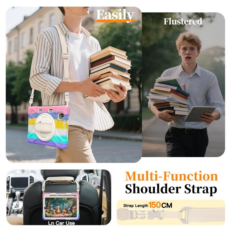 For Xiaomi Redmi K Pad 8.8 Rotatable Holder Silicone Hybrid PC Tablet Case with Shoulder Strap